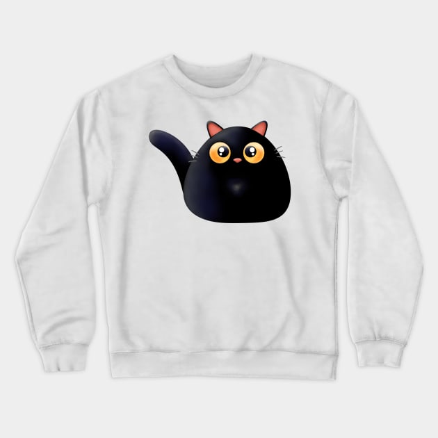 Black Cat cutie Crewneck Sweatshirt by BlackCatArtBB